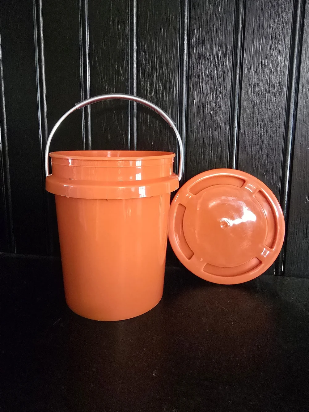 Orange Halloween Jack-O'-Lantern MINI Bucket with Lid